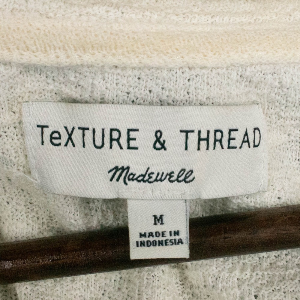 Madewell‎ Womens M Texture & Thread Tie-Front Top 100% Cotton Boho Minimalist - Picture 4 of 8